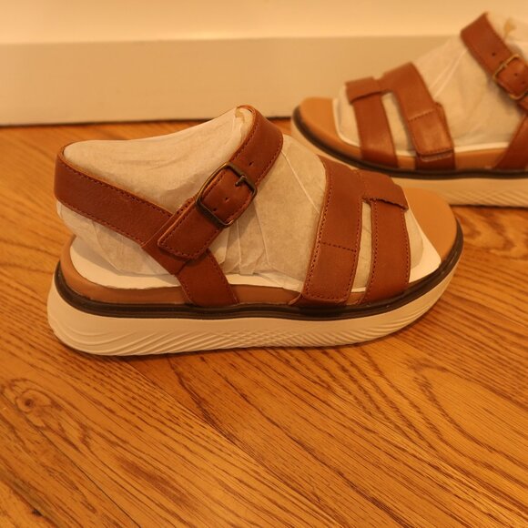 NWB VIONIC SOLANA Sandal 6 Wide leather tan comfort buckle walking relaxed ortho - Picture 3 of 8